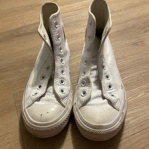 White Leather Converse